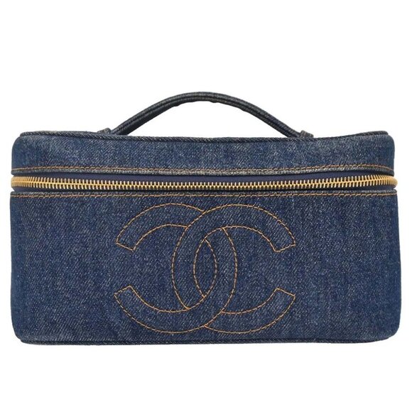 Chanel Blue Denim Vanity Handbag - Picture 1 of 10